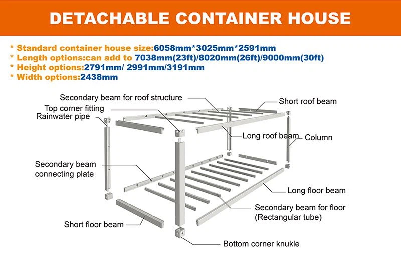 Two Bedroom Design Detachable Container Homes-3