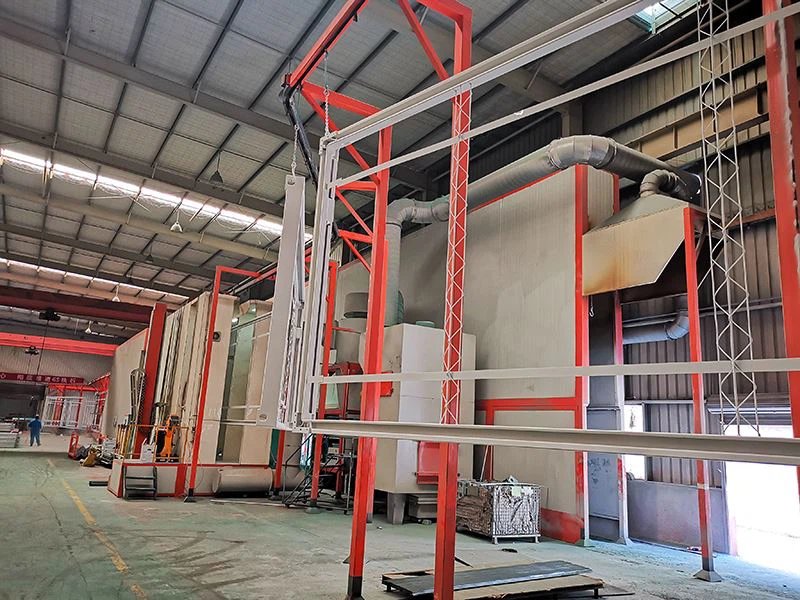 Flatpack container house painting line