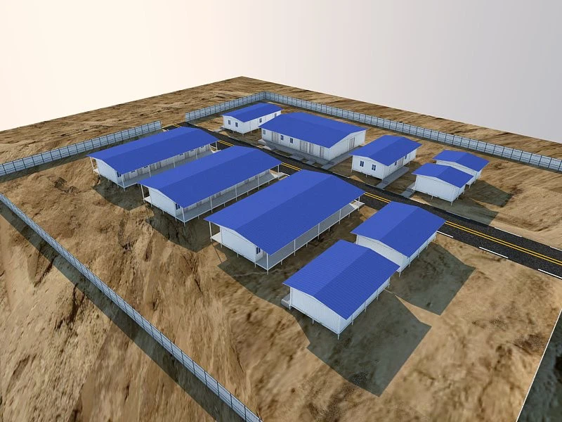 Construction Camp Design With CBC 20ft Flatpack Prefabricated Containers in French Guiana factory