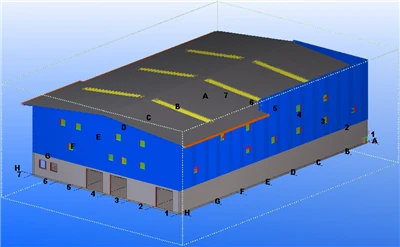 Strukturell design og analyse for 3-etasjes stållager i New Caledonia (CBC Steel Structure)